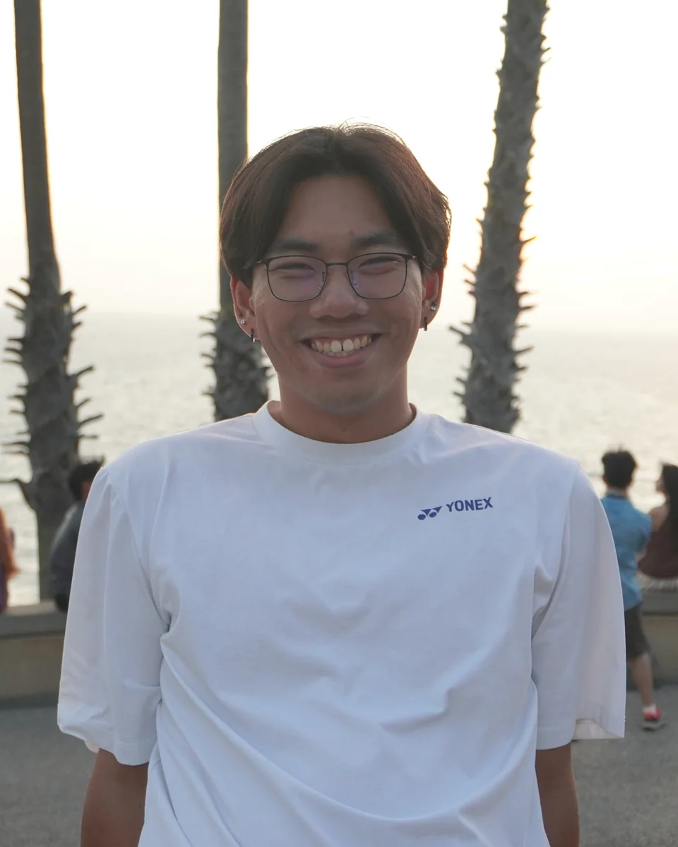 Gene smiling at sunset.